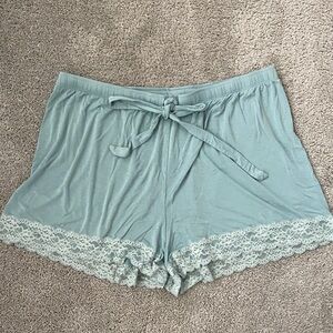 Posh Peanut Bamboo Lace-Trim Sleep Shorts